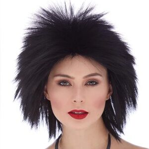 Black Punk Rock Synthetic Wig by Franco American Novelty